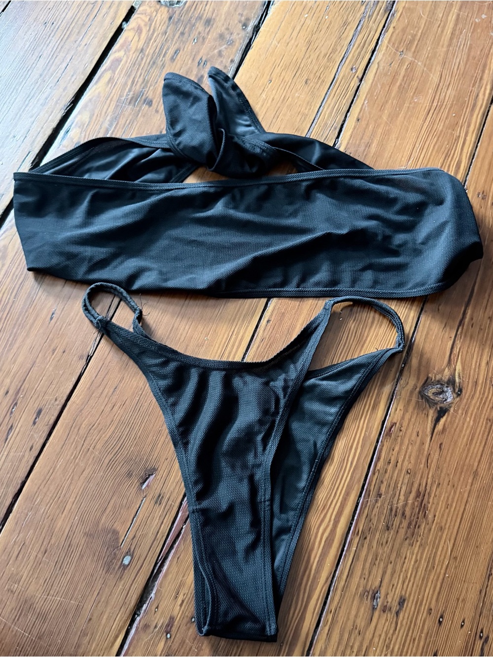 True Tone Tan-Through Black Bikini – Size Medium